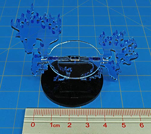 LITKO Phantom Steed Character Mount | Compatible with D&D & Pathfinder | Fluorescent blue acrylic phantom steed mount | 40mm round base | 30mm platform for hero | Requires glue assembly - style: 40mm Round Base