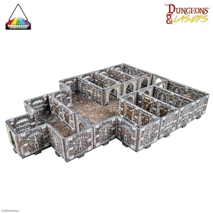 Dungeons & Lasers Prepainted Terrain Sets for DND and Tabletop RPG Games - 5E Compatible with 28mm-32mm Scale Miniatures - Modular Design for Fast Assembly (Chambers of Torment) - style: Chambers of Torment