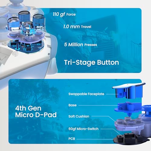 ZD O+ Excellence Wireless PC Controller – Modular Design, Hall Effect Joysticks, Remappable Buttons, RGB & Audio Jack for Switch/Switch2, PC, Android, iOS & Steam (11 Anniversary Edition) - color: 11 Anniversary Edition