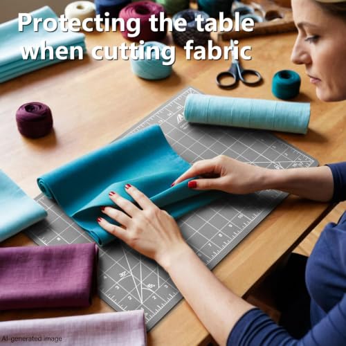 ArtAt Self Healing Cutting Mat: 12″x 18″ Black-Gray Eco-Craft Cutting Mat - 5-Layer Durable Anti-Blade-Wear Material for All Your Crafting Needs - color: Black/Gray, size: 18"L x 12"W