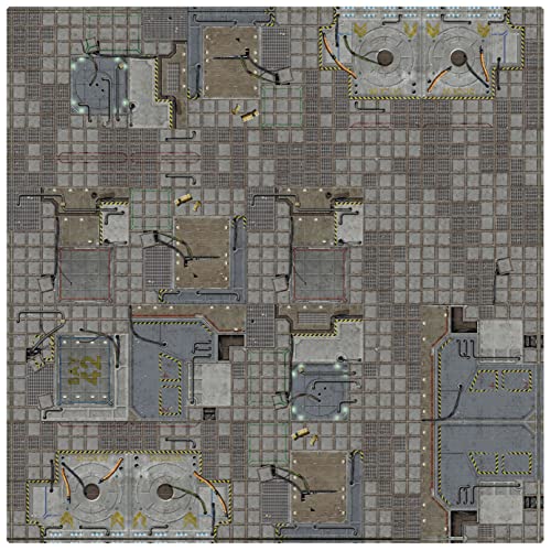 Battle Systems Terrain Frontier Game Mat 3x3 - Neoprene Playmat for 40k, Necromunda, Fallout, Marvel: Crisis Protocol
