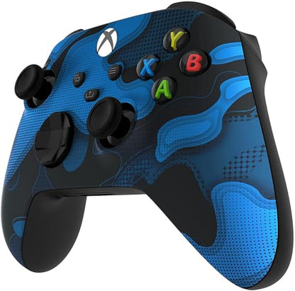 Custom Controllerzz Wireless Controller for Microsoft Xbox Series X/S & Xbox One - Custom Soft Touch Feel - Custom Xbox Series X/S Controller (X/S Blue Camo) - color: X/S Blue Camo