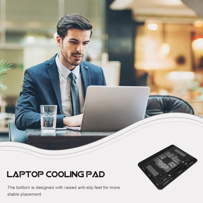 SHERCHPRY Laptop Cooling Pad USB Powered Laptop Cooler Stand with Anti-Slip Feet Air Cooling Ventilation Silent Cooler for and Gaming 12.99 X 9.84 X 0.94 in