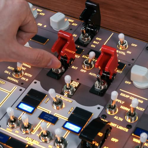 XMalNexity B107 B737 Flight Simulator Overhead Panel for MSFS 2020 2024 Xplane 12, Backlit Aluminum Housing OVHD with Auto-Return Switches, Compatible with PMDG ZiboMod iFly, Home Cockpit
