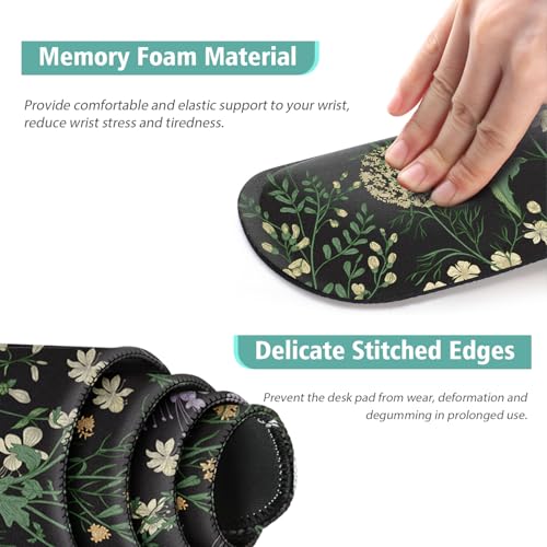 Desk Mat, Mouse Pad with Wrist Rest,4-in-1 Large Mouse Pads for Desk,Computer Ergonomic Mousepad with Wrist Support for Keyboard and Mouse(Grass) - color: Grass