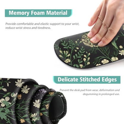 Desk Mat, Mouse Pad with Wrist Rest,4-in-1 Large Mouse Pads for Desk,Computer Ergonomic Mousepad with Wrist Support for Keyboard and Mouse(Grass) - color: Grass