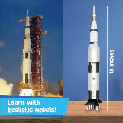 Imagimake Mapology Man's Journey to Moon, Apollo 11 3D Model Kit for Kids | Educational STEM Model Kit, Build Rockets & Satellites, Learn Space Exploration, Birthday Gift for Ages 8,9,10,11,12 Year Old - style: Man's Journey to Moon