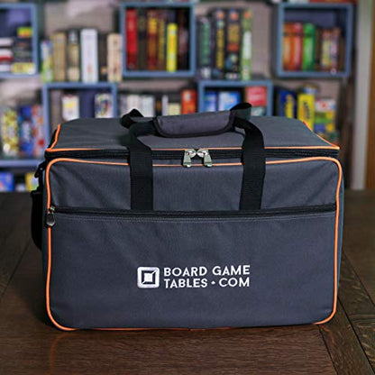 Allplay Game Haul Board Game Bag, Heavy-Duty Carry Case with Shoulder Strap | Padded Travel Bag for Board Games & Tabletop Storage | Large Capacity | Water-Resistant Design (Oxford Gray)
