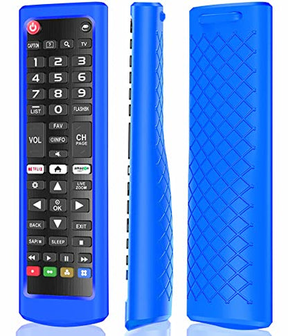Case for LG TV Remotes, Remote Cover for LG Smart TV Remote Control AKB75095307 AKB75375604 AKB74915305 Original, Replacement Silicone Skin Sleeve Blue - color: Blue