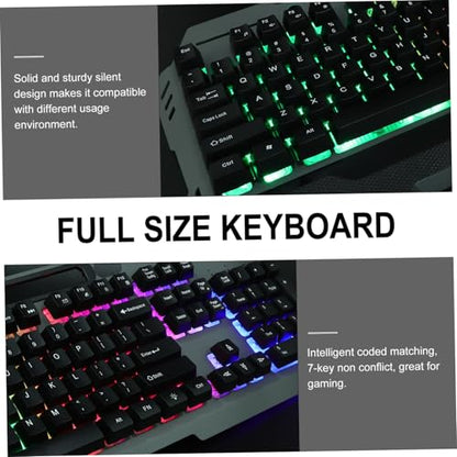 Silent Design Wired Backlit Keyboard for Computer Non Conflict Full Keyboard for Gaming