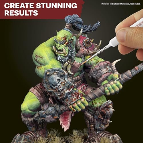 The Army Painter, Mega Brush Set, 10 Wargamers Miniature Paint Brushes | 3 for Layering, 2 for Drybrushing, 3 for Detailing & 2 for Large models - Miniature Model Painting