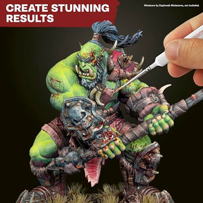 The Army Painter, Mega Brush Set, 10 Wargamers Miniature Paint Brushes | 3 for Layering, 2 for Drybrushing, 3 for Detailing & 2 for Large models - Miniature Model Painting