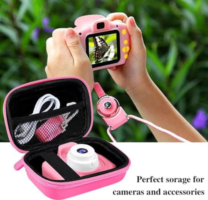 Leayjeen Kids Camera Case Compatible with Seckton/GKTZ/OZMI/PROGRACE/Dylanto/Rindol/VATENIC/Nine Cube/hyleton and More Kid Digital Camera Toys Gifts and Accessories (Case Only) | Fits CIMELR/Seckton/OZMI Kids Toy Cameras and Children Digital Camera,Shockp