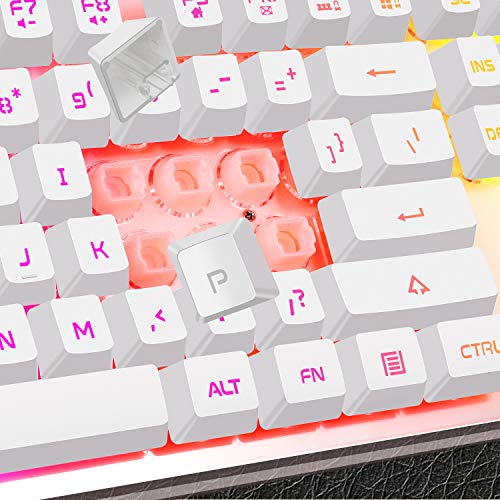 Gaming Keyboard and Mouse Combo, K1 RGB LED Backlit Keyboard with 104 Key for PC/Laptop(White) - color: K1 white