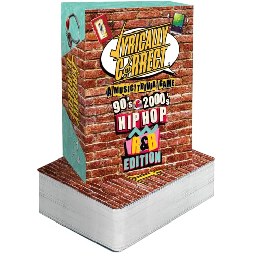 Lyrically Correct '90s & 00s Hip-Hop R&B 90s Nostalgia The OG Music Trivia | '90s & 2000s Hip-Hop & R&B Music Trivia Card Game for Family Game Nights, Parties, Cookouts & Music Lovers