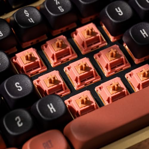 Akko Rosewood Keyboard Switch for Mechanical Gaming Keyboard, 5-Pin 40gf Linear Pre-Lubed Switches (45pcs) - color: Rosewood