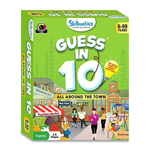 Skillmatics Guess in 10 Around Town, Perfect for Boys, Girls, Kids, and Families Who Love Card Games, Board Games, Travel Friendly, Gifts for Ages 6, 7, 8, 9 & Up - style: 3. Around the Town