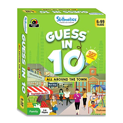 Skillmatics Guess in 10 Around Town, Perfect for Boys, Girls, Kids, and Families Who Love Card Games, Board Games, Travel Friendly, Gifts for Ages 6, 7, 8, 9 & Up - style: 3. Around the Town
