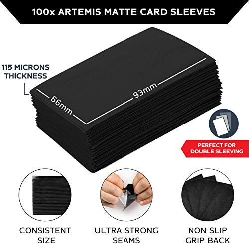 Quiver Time 5 Deck Boxes 80+ & 500 Artemis Mixed Sleeves Bundle | 5 deck boxes 80+ with 2 dividers each and 500 Artemis mixed sleeves (66 x 93 mm), for MTG and TCG - color: White, Black, Blue, Red & Green, size: 80+ (with sleeves)