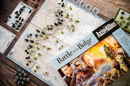 Renegade Game Studios Axis & Allies Battle of the Bulge WWII Board Game | 2 Player Strategy Wargame with 138 Miniatures, Hexagonal Grid Movement, Ardennes Map and Tactical Combat, Ages 14+