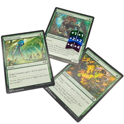 Futhark MTG Stat Counters/Buff Counters for Magic The Gathering - Set of 60 Color Coded MTG Tokens - Improved Gameplay with This Great Magic The Gathering Gift - style: MTG Stat Counters