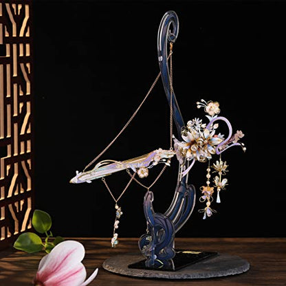 MU 3D Redbud Hairpin in SwordAdult Jigsaw Metal Puzzle Kits Model Building DIY Birthday Gift - color: Redbud