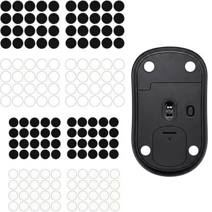 160 Pcs Universal Mouse Slider Pads, Dia 6mm & 7mm Dot Mouse Glide Skates Replacement Compatible with Gaming Mousepads, Wear-Resistant Smooth Glide Mice Glass Skates Pad (White & Black) - size: Dia 6mm/7mm White