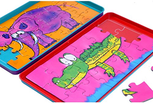 The Purple Cow Magnetic Game Box for Kids & Adults - Magnetic Puzzle Box -Improve Fine Motor Skills & Encourage Spatial Perception - Ideal for Travel - color: Mini Puzzles