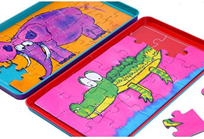 The Purple Cow Magnetic Game Box for Kids & Adults - Magnetic Puzzle Box -Improve Fine Motor Skills & Encourage Spatial Perception - Ideal for Travel - color: Mini Puzzles