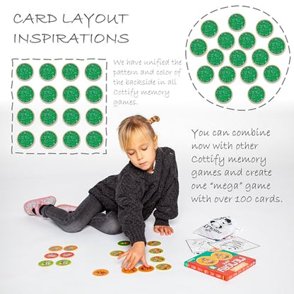 Montessori-Inspired Wooden Matching Game for Toddlers 2-4 Years - Durable, Scratch-Resistant 16 Card Set, Includes Carry Bag - Memory Game for Toddlers 2-4 Years - Cognitive Verbal Skills Development - size: Animals 16 cards