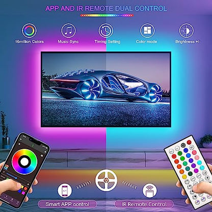 400ft Outdoor Led Strip Lights Waterproof, Trimmable Led Strip Lights Music Sync, RGB IP65 Waterproof Outside Led Lights Strip With Remote & App, Exterior Led Rope Light Waterproof For Pool Roof Yard - style: A4-400ft outdoor use-(2 rolls of 200ft)