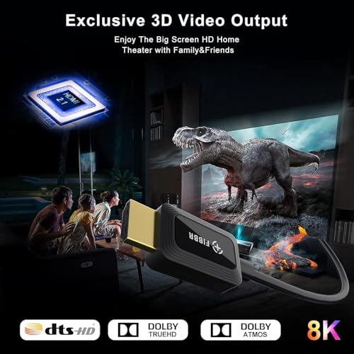 8K Fiber Optic HDMI Cable 10ft, 48Gbps Ultra High-Speed HDMI 2.1 Cable 8K@60Hz 4K@120Hz Dynamic HDR/eARC/HDCP 2.3, Directional HDMI Cord Compatible with Game Console PS5 Xbox Series X/Blu-ray/TV etc - size: 10 ft