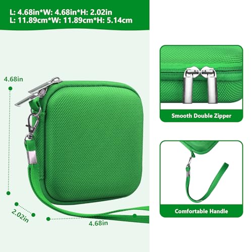 Supmay Hard Carrying Case for Anbernic RG Rotate/ RG34XXSP/ RG35XXSP Retro Handheld Game Console/ Game Boy Advance SP, Retro Game Travel Storage Holder with Mesh Bag for Battery, USB Cable, Green - color: Green