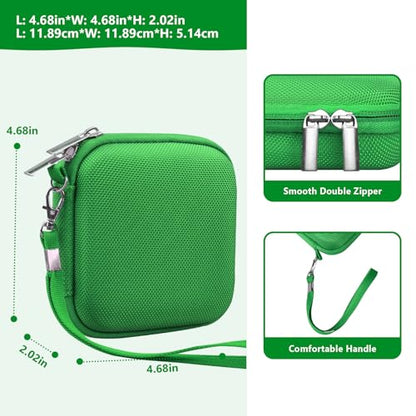 Supmay Hard Carrying Case for Anbernic RG Rotate/ RG34XXSP/ RG35XXSP Retro Handheld Game Console/ Game Boy Advance SP, Retro Game Travel Storage Holder with Mesh Bag for Battery, USB Cable, Green - color: Green
