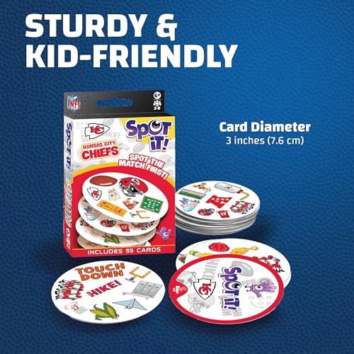MasterPieces Game Day - NFL Kansas City Chiefs Spot It Game for Kids, Adults, and Family - style: Kansas City Chiefs