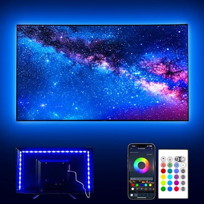 Led Lights for TV LED Backlight for 65-75in TV, 16.4FT RGB | Smart LED Strip Lights, APP & Remote Control Music Sync & Multi-Scene Modes-USB Powered LED Lights for Bedroom/Gaming/Party - size: 14.3 ft
