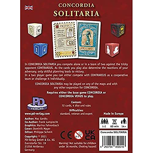 Rio Grande Games Concordia Solitaria Expansion: Solo & 2-Player Board Game Strategy