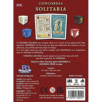 Rio Grande Games Concordia Solitaria Expansion: Solo & 2-Player Board Game Strategy