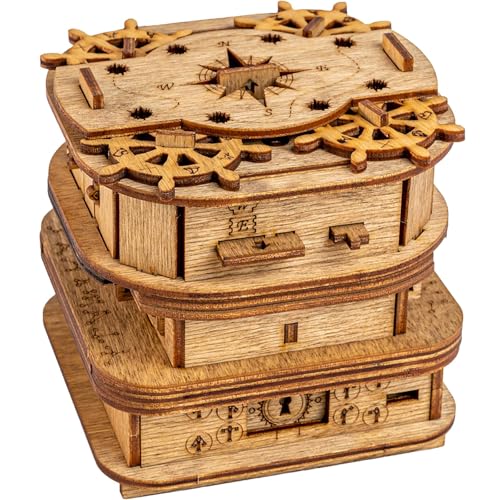 iDventure Cluebox Davy Jones' Locker, Brain Teaser Puzzle Box for Adults - color: Davy Jone's Locker