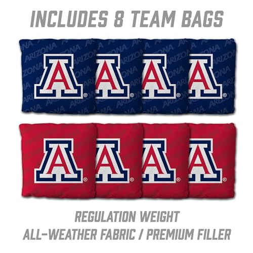 YouTheFan NCAA 2’ x 3’ Wood Cornhole Game with Logo Bags - color: Arizona Wildcats