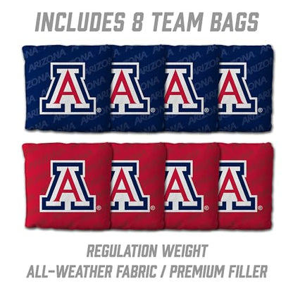 YouTheFan NCAA 2’ x 3’ Wood Cornhole Game with Logo Bags - color: Arizona Wildcats