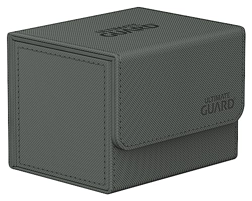 Ultimate Guard Sidewinder 100+, Deck Box for 100 Double-Sleeved TCG Cards, Grey, Magnetic Closure & Microfiber Inner Lining for Secure Storage - color: Grey, size: 100+