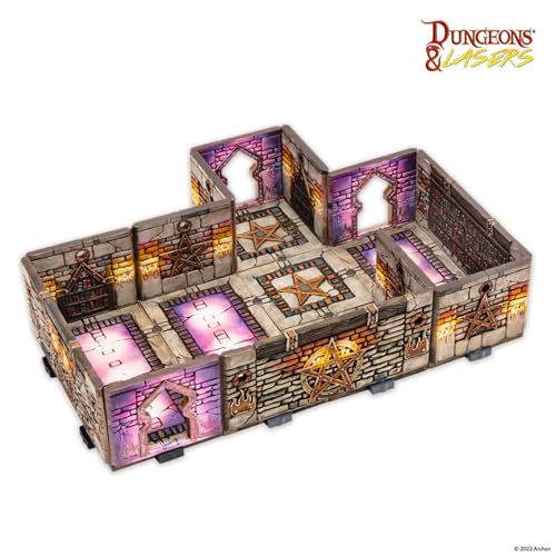 Dungeons & Lasers: Warlock Altar - 18 Piece Modular Design - RPG Terrain for DND and 5E Compatible Tabletop Games - Unpainted and Unassembled - Ages 14+