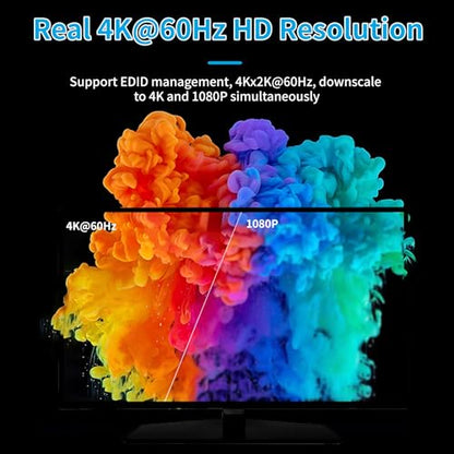 Seamless 4K60Hz 4x4 HDMI Matrix 4 in 4 Out, Support 2x2 Video Wall & Audio Separated, No Black Screen, HDCP 2.2, RGB 4:4:4, Web GUI/APP Control - size: 4K@60Hz 4x4 w/Video Wall