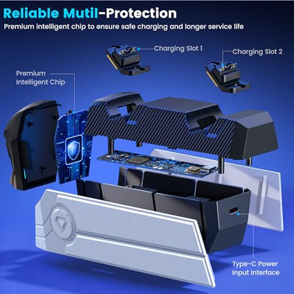 PS5 Controller Charger Station for PlayStation 5 Controllers Dual Stand Charger Dock, PS5 Controller Charging Station Accessories(M) - size: M