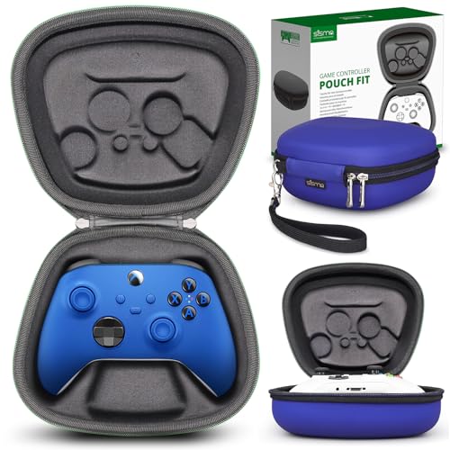 sisma Carry Case Compatible with Xbox Series X/S & Core Wireless Controller, Xbox Controller Holder Travel Protective Case Home Safekeeping Storage Bag - color: Blue