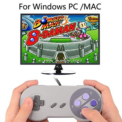 TOOPONE 2 Pack Retro USB Controller Gamepad Joystick, USB PC Super Classic Controller Joypad Gamestick for Windows PC MAC Linux Raspberry Pi 3 Sega Genesis Higan