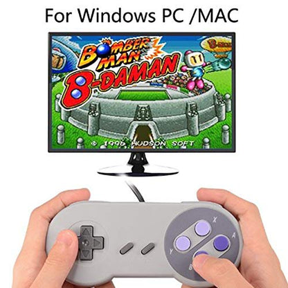 TOOPONE 2 Pack Retro USB Controller Gamepad Joystick, USB PC Super Classic Controller Joypad Gamestick for Windows PC MAC Linux Raspberry Pi 3 Sega Genesis Higan