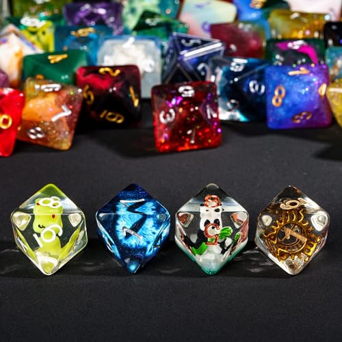 10 Pack of D8 Polyhedral Dice Set - Random Color 8 Sided Dice for D&D, DND, RPG, Table Games - color: 10pcs D8 Random Color