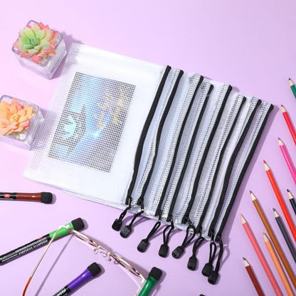 Jetec 32 Pcs Mesh Zipper Bags Bikini Organizer,Black,9 x 7 Inch - color: Black, size: 9 x 7 Inch